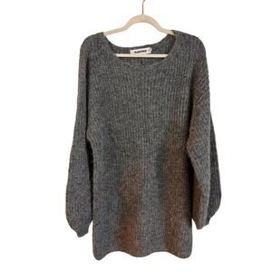 NEW Rumored Gray Crewneck Fisherman Pullover Sweater Size Small